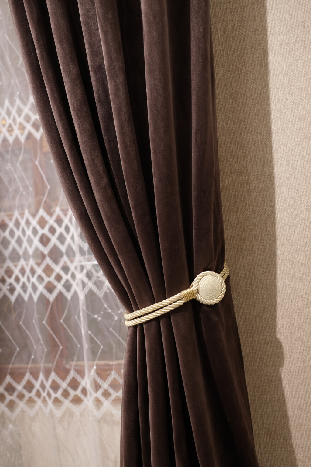 rideaux et cache-rideau simples (3 pièces)