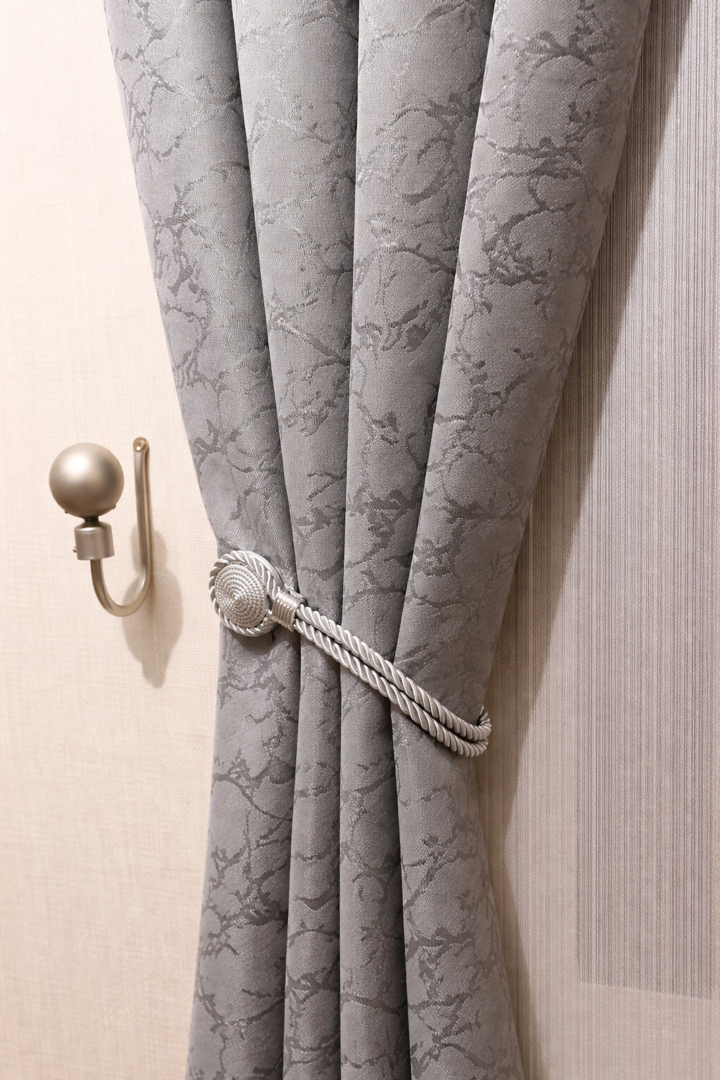 rideaux et cache-rideau coupé (3 pièces)